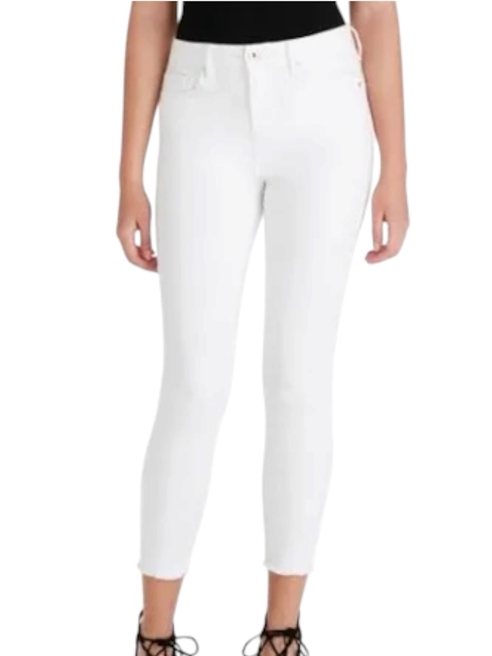 Jessica Simpson White High Rise Skinny Ankle Jeans Size 14 Stretch Denim